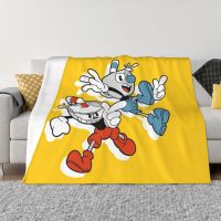 （Contact customer service for customizable blankets）Super soft wool blanket, warm flannel cup head, Markman cartoon game blanket, travel bed, bedspread(Coral plush blankets in stock)