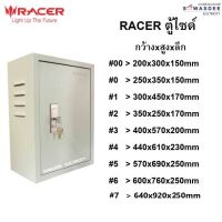 RACER ตู้เหล็กกันฝุ่น ตู้สวิทช์บอร์ด รุ่น RSC-SS เบอร์ 00 0 1 2 3 4 5 6 7 สีเทา