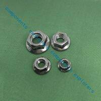 Flange nuts Nickel surface platingM4M5M6 and M8 Anti skid tooth nuts100pcs/lot.