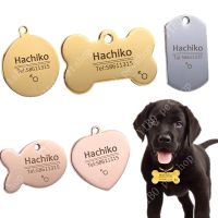 【CW】 Personalized Dog Tag Stainless Steel Name Engraved ID Tags For Dog Collar Anti-Lost Pet Nameplate Pendant For Pitbull Labrador