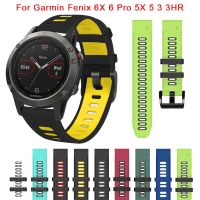 26 22MM silikonowe paski do zegarków dla Garmin Fenix 6 6X Quick Release Smartwatch Easyfit wymienny pasek do Fenix 5X 5 3hr 935