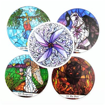 78Pcs Classic Round Monastery Cloister Tarot Cards Deck Playing English Board Game Card Gifts Toys