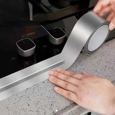 ❃ஐ High Temperature Resistance Aluminum Foil Tape Kitchen Pipe Repair Tape Kitchen Stove Seam Paste Self-adhesive Oil Proof Paste