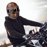 【CW】 Helmets Face Motorcycle With Goggles