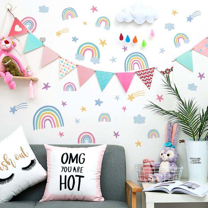 self-adhesive-wallpaper-rainbow-wall-sticker-rainbow-room-childrens-bedroom-room-wallpaper-decoration-living-clouds-stars-w4o1