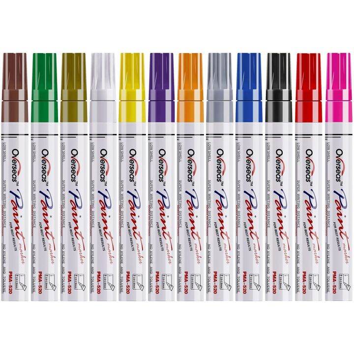 Paint Marker 4.0mm Medium Tip Never Fade Quick Dry Permanent Marker Oil ...