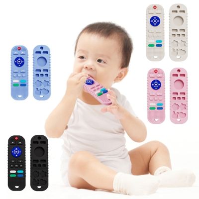 1Pc Silicone Baby Teething Toy Teethers for Babies 6-12 Months Remote Control Shape Teething Toy Boys Girls Baby Chew Toy
