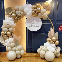 127pcs Metal Gold White Balloons Garland Kit Wedding Arch Arrangement Bridal Shower Party Photography Backdrop Birthday Supplies Colanders Food Strain