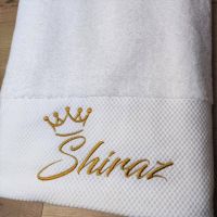 cod 10 Colors Customized Towel Embroidery Pesonalized Towels Crown With Name Spa Beauty Salon Logo Black Purple Pink White Towel