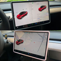 สำหรับ Tesla รุ่น3 Y ซิลิโคนป้องกันหน้าจอฝาครอบคอนโซลกลางหน้าจอป้องกันกรณีสีดำสีชมพูสีขาวสีเทา