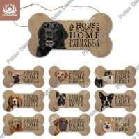 ✓☇┋ Putuo Decor Dog Bone Sign Plaque Wood Lovely Friendship Wooden Pendant for Wooden Sign Dog House Decoration Wall Decor Dog Tag