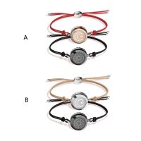 2 Pcs Couple Smart Flash Jewelry Bracelets Adjustable Length Bracelets Anniversary Wedding Gift for Long Distance Lover