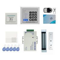 DIY Full Complete RFID Door Access Control Kit Set for Single Door 180kg/396Lbs Electric Strike Magnetic Lock Card PIN Remote Control+Door Bell+Exit Button