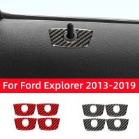 Carbon Fiber For Ford Explorer 2013-2019 Car Accessories Interior Car Door Locks Decoration Cover Trim Sticker Decal Frame