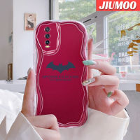 JIUMOO เคสสำหรับ VIVO Y20 Y20i Y20s Y12s Y20 2021 Y11s Y12A Y20T Y20S ม. Y20S D เคสลายการ์ตูนแบทแมนเนื้อครีมแพตแมนนิ่มเคสมือถือเคสโปร่งใสลายกล้องถ่ายรูปฝาครอบป้องกันเรียบง่าย