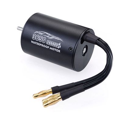 3650+60A Brushless Motor All Black Waterproof Suit Rc Brushless Motor Accessories for 1/10 Cars