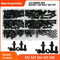 12.9 Grade Black Allen Bolts Metric Thread Alloy Machine Screws DIN912 For Scooter Hex Socket Cap Bolt Nut Kit M2 M3 M4 M5 M6