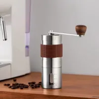 1 Piece Manual Coffee Grinder Portable Grinder Hand Coffee Bean Grinder with Scale Visualization for Home Office Traveling Espresso