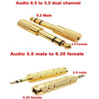 4 Buah Jack 6.5 6.35Mm Plug Pria Ke 3.5 Mm Wanita Konektor Headphone Amplifier Audio Adapter Mikrofon AUX 6.3 3.5 Mm Konverter