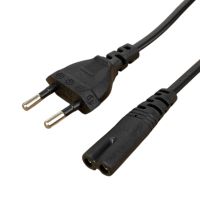 0.3m 1.5m /5FT Europe European EU plug power supply Cable 2-prong 2 power outlet Cord IEC 320 IEC320 C7 for Laptop Notebook