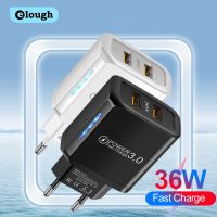 Elough โทรศัพท์ชาร์จเร็ว36W เครื่องชาร์จ USB Type C ที่ชาร์จสำหรับไอโฟน13 14 iPad Xiaomi Samsung อะแดปเตอร์ที่ชาร์จ QC PD 3.0 USB C