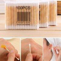 【88 HomeStore】100ชิ้นทิ้งก้านสำลีฟรีแปรงไมโครไม้สำลีบัด Swabs หูสะอาดขนตาขยายกาวเครื่องมือถอด