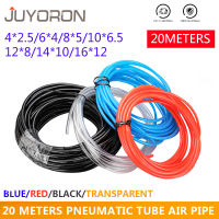 20 Meters Pneumatic Hose OD 46810121416mm ID 2.54.56.581012mm Air Tubing Blue Black Red Transparent PU