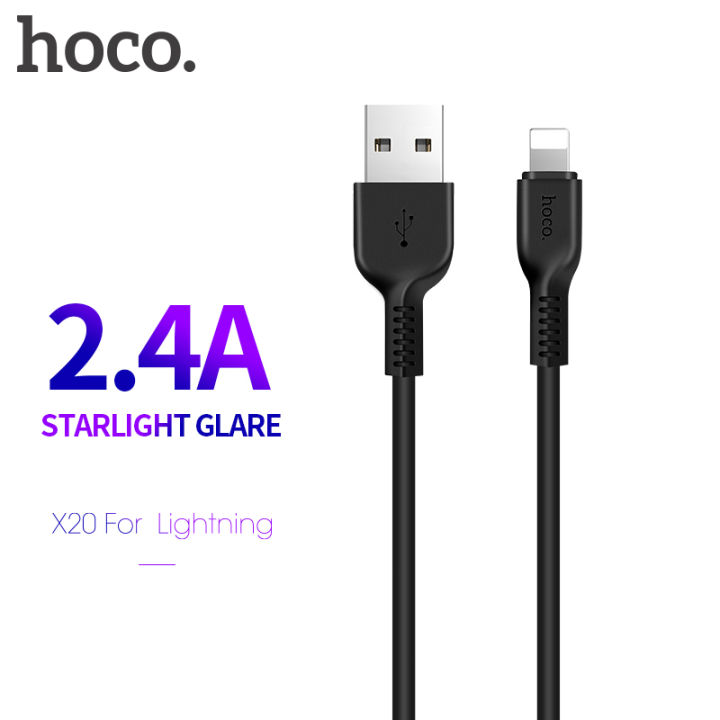 For iPhone Series 1M】Hoco X20 Micro Usb To lightning Cable for iPhone 11 7  11 Max 12 12 Pro 12 Mini  Charging Data Transfer 