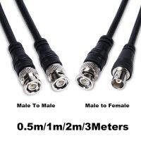 【YF】 BNC Male to female Adapter dual head Cable video Connector extension Pigtail Wire For CCTV Camera Accessories 0.5m-3meters