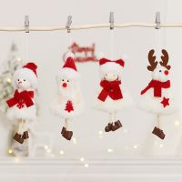 New Creative Cute Christmas Decorations Ins Cute Snowman Old Man Elk Doll Christmas Tree Pendant Graffiti Toy Gift Accessories