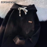 EERSHENSHI เสื้อมีฮู้ดสำหรับทุกเพศบางหลวมขนาดใหญ่สีทึบเสื้อกันหนาวมีฮู้ดเสื้อทรงทิ้งตัวสวมหัว