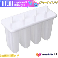 ?SHUNCHANG แม่พิมพ์ไอศกรีม4ชิ้นชุดแม่พิมพ์ทำน้ำแข็งถาดน้ำแข็งแบบ DIY ใช้ซ้ำได้พร้อมแท่งและฝาเครื่องมือในครัวสุดสร้างสรรค์สำหรับฤดูร้อน