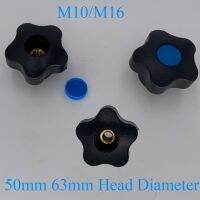 M10 M16 Female Thread 50mm 63mm Head Diameter Torx Five Star Screw On Through Hole Plastic Grip Handle Clamping Knob Thumb Nut