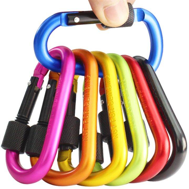 carabiner-clip-aluminium-alloy-tourist-hooks-d-shaped-buckle-climbing-hook-keychain-camping-outdoor-mountaineering-equipments