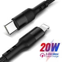 PD 20W USB C ที่ชาร์จเร็วสายสำหรับ iPhone 14 13 12 11 Pro Max XS XR 8 7 Plus ชนิดชาร์จเร็วชนิด0.3/1/2M