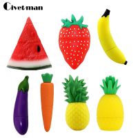 Pendrive Banana Fruits USB Drive 8GB 16GB 32GB 64GB 128GB Cartoon Strawberry Watermelon USB Flash Memory Stick 256GB Flash Disk