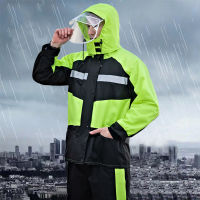 【cw】Motorcycle Raincoat Suit Waterproof Cycling Raincoat Rain Pants Lightweight Foldable Windproof Jacket Suits Motorcycle Suit ！