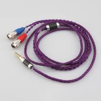 High Quality 2.5/3.5/4.4//4pin XLR Balanced Silver Plated Earphone Headphone Upgrade Cable For Mr Speakers Ether Alpha Dog Prime