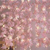 6X0.6M 100 LED Artificial Silk Cherry Blossom Hanging Vine Curtain Light Garland Fairy String light for Wedding Wall Decor