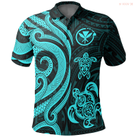 【high quality】  3d Printed Hawaiian Polo Shirt Kanagawa Turtle Loop Short Sleeve Polo Shirt Mens And Womens Summer T-shirt