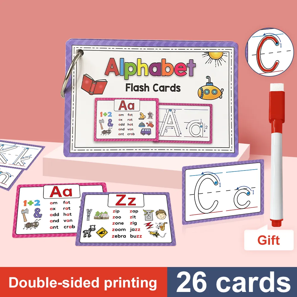 26PCS/Set Kids Early English Alphabet Flash Card Basic Phonics Words  Leanring Laminated Cards Game Activities Flashcards Educational Toys for  Children Teacher Aids Tool | Lazada PH