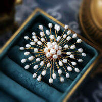 SINZRY hotsale handmade natural pearl snowflake flower elegant brooches pin fashion jewelry accessory for female