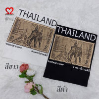 เสื้อยืดคอกลม เสื้อยืดผู้ใหญ่ เสื้อยืดคอตตอน เสื้อยืดสกรีนลายไทยแลนด์ อก34 ถึง 46  ใส่ได้ทั้งชายและหญิง