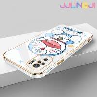 Jlingji เคสสำหรับ Xiaomi Poco M5s Redmi Note 10 4G Note 10S Note 11 SE เคสการ์ตูนโดเรมอนดีไซน์ใหม่ด้านข้างเคสโทรศัพท์ซิลิโคนฝาปิดเลนส์เต็มกล้องกล่องกันกระแทกป้องกันนุ่ม