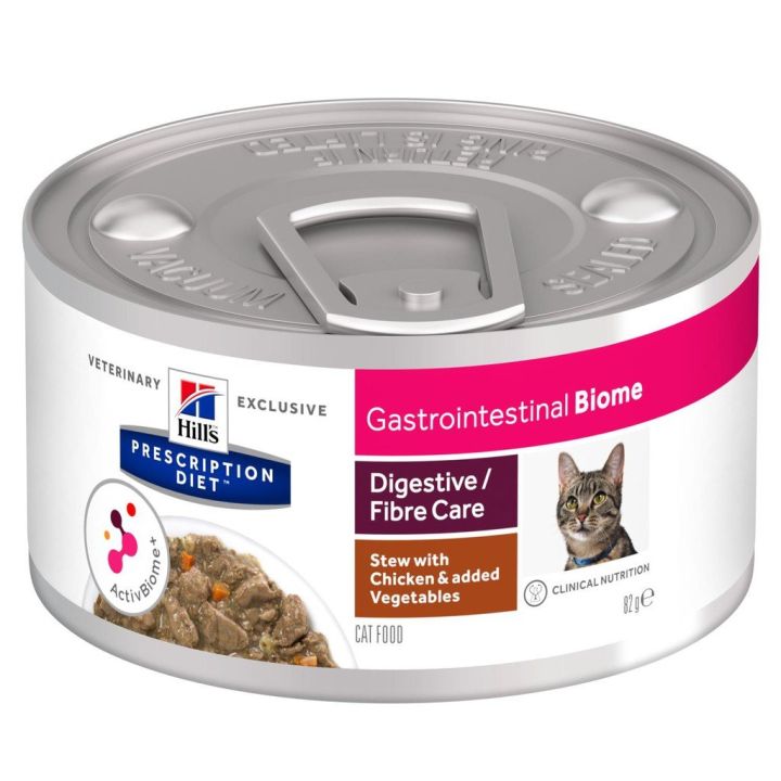 [ ส่งฟรี ] Hills แมวท้องผูกGastrointestinal Biome Chicken&amp;Vegetable Stew 1 กระป๋อง อาหารเปียกแมวท้องผูก