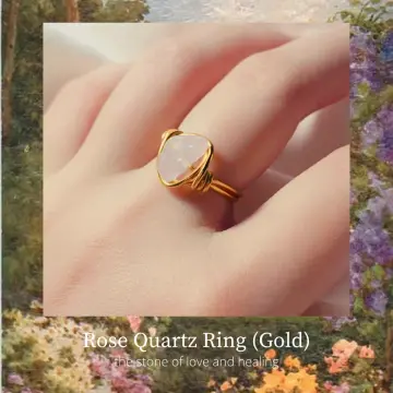 Two Stone Non-Connect Ring Rose Quartz – Sikara & Co