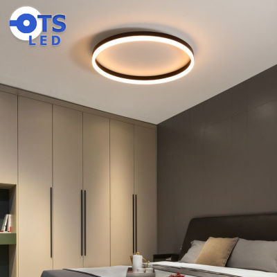 TS LED 40CM วัสดุอลูมิเนียม 3 สี โคมไฟเพดาน ไฟติดเพดานห้อง ไฟติดห้องนอน โคมไฟเพดานมินิมอล ไฟแต่งห้องนอน เรียบง่าย แสงที่ทันสมัย