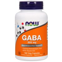 [ กาบ้า ] - Now Foods, GABA 500 mg x 100 แคปซูล (Veg Capsules)