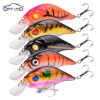 5ชิ้นเหยื่อ Crankbaits ชุดเหยื่อตกปลาชุดคิทพร้อมตะขอแหลมสำหรับเบสตกปลาน้ำเค็มน้ำจืด