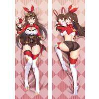 ZENGIA Game Genshin-Impact Dakimakura Rabbit Amber Pattern DIY Pillow Cover Hugging Body Pillow Case Christmas Gifts